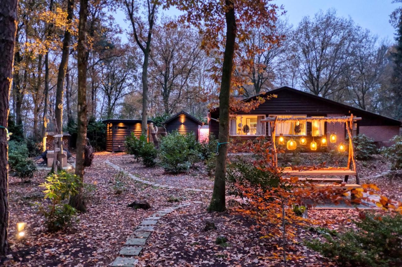 Lodge In Een Bosrijke Omgeving Met Hottub & Sauna Opt Rheezerveen Exterior foto