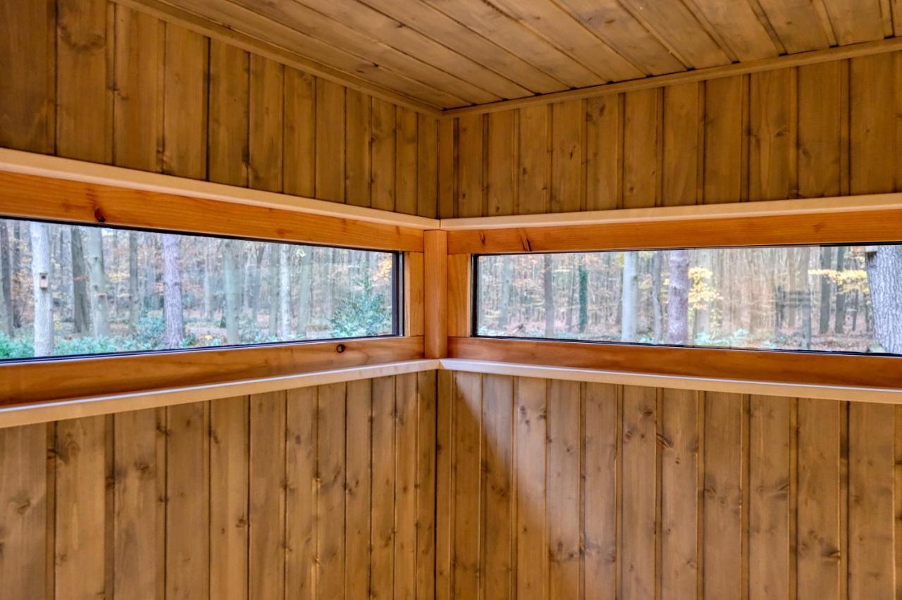 Lodge In Een Bosrijke Omgeving Met Hottub & Sauna Opt Rheezerveen Exterior foto