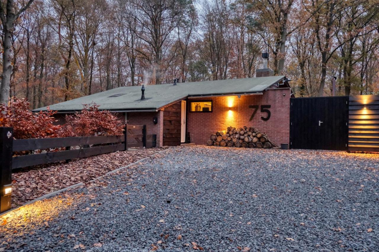 Lodge In Een Bosrijke Omgeving Met Hottub & Sauna Opt Rheezerveen Exterior foto